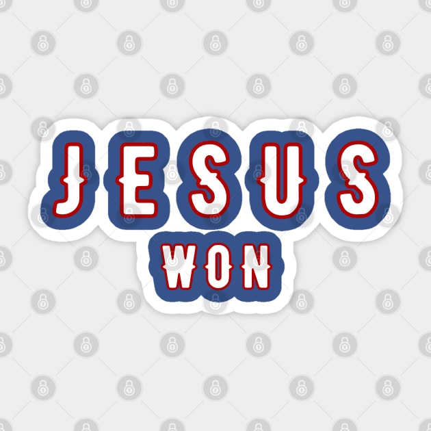 Jesus won Sticker by DewaJassin